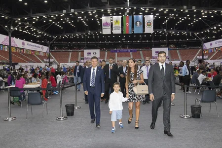 Arzu Aliyeva visits Baku Chess Olympiad venue, reviewed playing hall