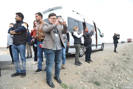 Foreign journalists visit Fuzuli and mosque in Mardinli