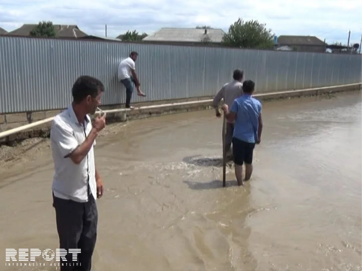 Cəlilabadda çay daşqını olub, kəndlərdən birini su basıb - FOTO