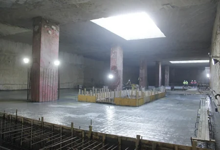 Bakı Metropoliteninin yeni stansiyanın birinci səviyyəsi inşa olunur