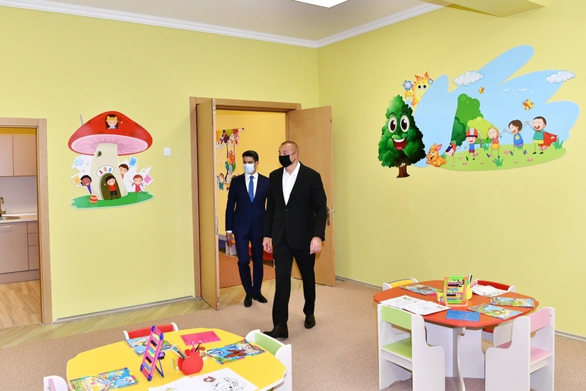 Naftalan şəhərində 200 yerlik körpələr evi-uşaq bağçası istifadəyə verilib - YENİLƏNİB