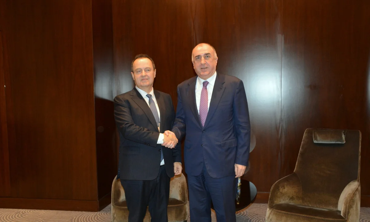 Elmar Məmmədyarov Serbiyanın xarici işlər naziri ilə görüşüb