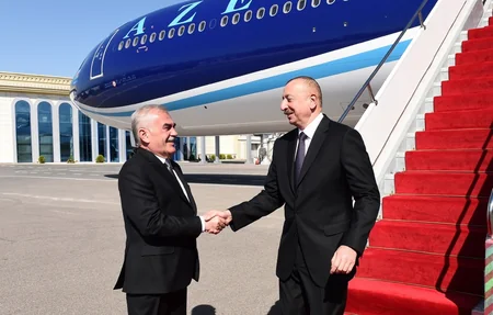 Prezident İlham Əliyev Naxçıvana səfərə gedib