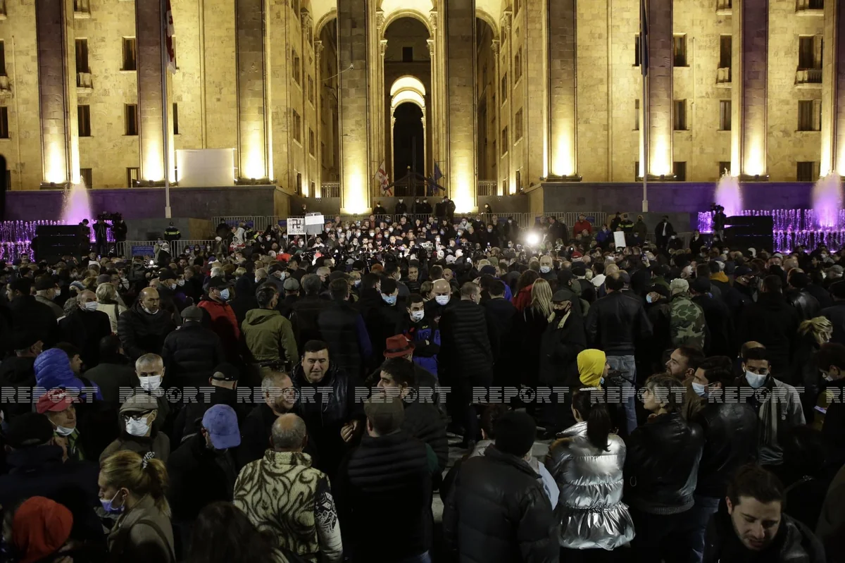 В Тбилиси прошел очередной митинг за освобождение Саакашвили