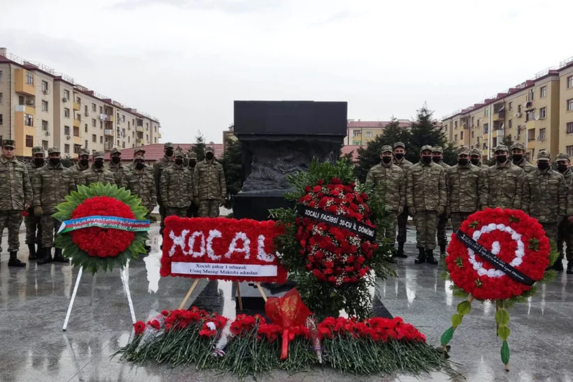 В Азербайджанской армии прошли мероприятия в связи с 30-й годовщиной геноцида в Ходжалы