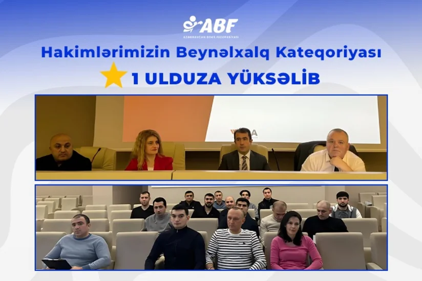 Azərbaycanın 14 boks hakimi 1 ulduz kateqoriyalı beynəlxalq dərəcə alıb