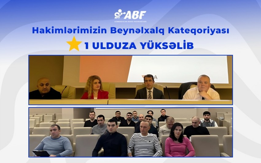 Azərbaycanın 14 boks hakimi 1 ulduz kateqoriyalı beynəlxalq dərəcə alıb