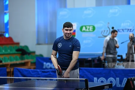 Protezlə təmin edilən müharibə əlilləri arasında stolüstü tennis yarışı keçirilib