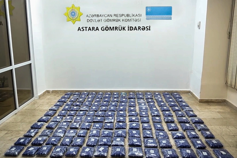 Astara Gömrük İdarəsində uğurlu əməliyyat nəticəsində 103,3 kq narkotik aşkarlanıb