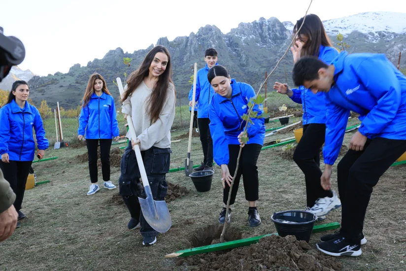 Vice-President of Heydar Aliyev Foundation Leyla Aliyeva participates in tree-planting campaign in Lerik