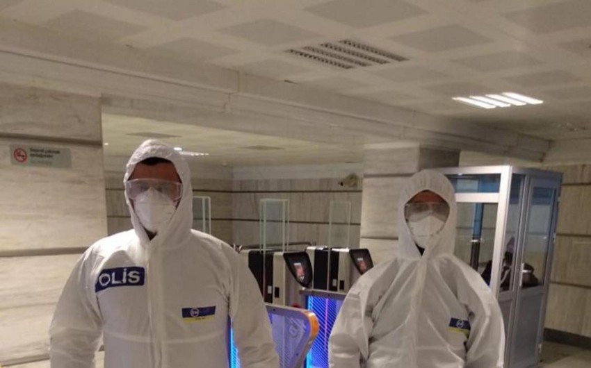 Metronun daha bir stansiyasında koronavirus xəstəsi saxlanılıb