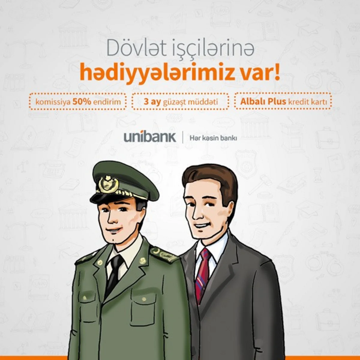 Unibank müştərilərinə ödənişdə güzəşt müddəti, sərfəli faiz, komissiyada endirim təklif edir