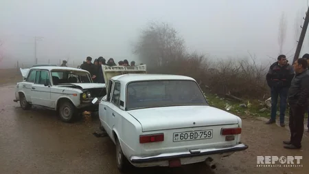 Tovuzda zəncirvari avtomobil qəzası baş verib, 4 nəfər yaralanıb - FOTO - YENİLƏNİB