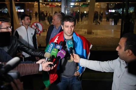 Avropa çempionatından qayıdan Azərbaycan cüdoçularının qarşılanma mərasimi keçirilib
