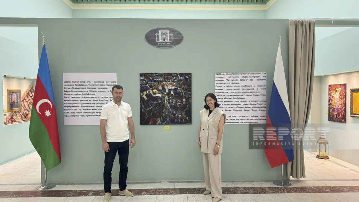 Moskvada azərbaycanlı rəssam Bayram Salamovun sərgisi açılıb
