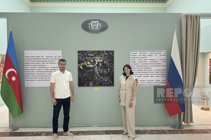 Moskvada azərbaycanlı rəssam Bayram Salamovun sərgisi açılıb