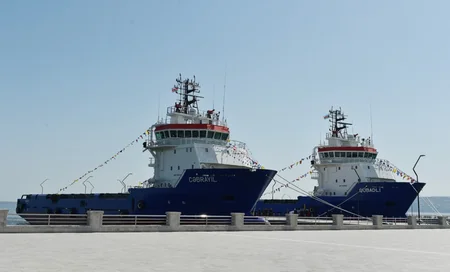 President Ilham Aliyev attends ceremony to launch “Jabrayil” and “Gubadli” ships
