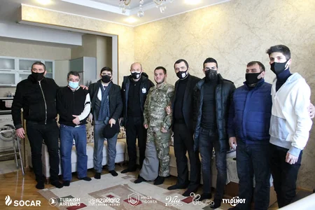 Neftçi klubu şəhid və qazi azarkeşlərinin ailələrini ziyarət etdi