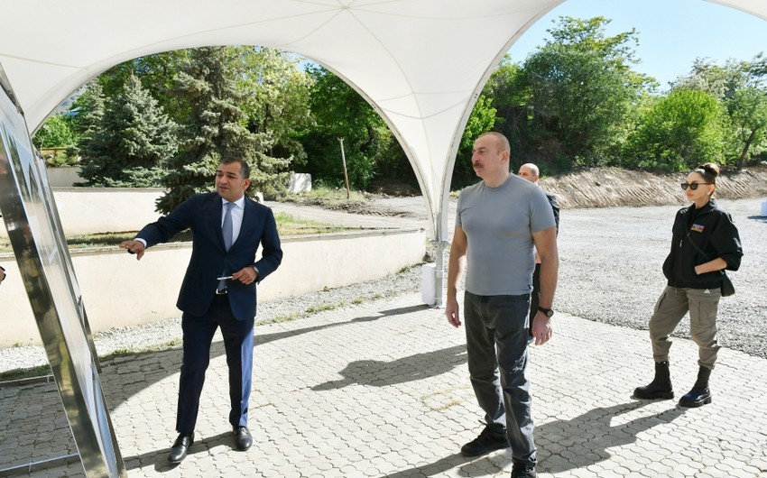 İlham Əliyev və Mehriban Əliyevaya Hadrutun turizm inkişaf konsepsiyası barədə məlumat verilib