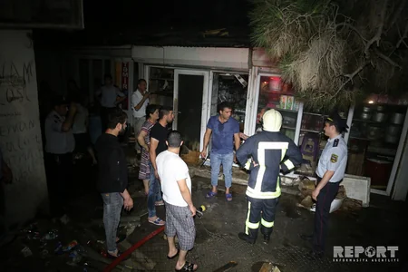 “Sabunçu bazarı”nda baş verən yanğından - FOTOREPORTAJ