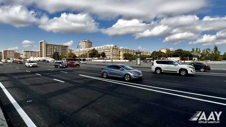 Bakının Fətəli xan Xoyski prospektində təmir yekunlaşıb