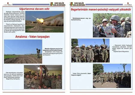Cəbhə bölgəsində təbliğat-təşviqat işləri əməliyyat şəraitinə uyğun həyata keçirilir
