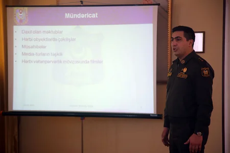 Hərbi vətənpərvərlik mövzusunda xəbər hazırlayan media nümayəndələri ilə görüş keçirilib