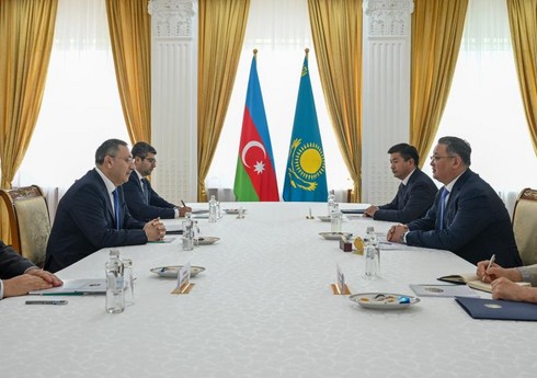 Xələf Xələfov və Murat Nurtleu Azərbaycanla Qazaxıstan arasında strateji tərəfdaşlığı müzakirə ediblər
