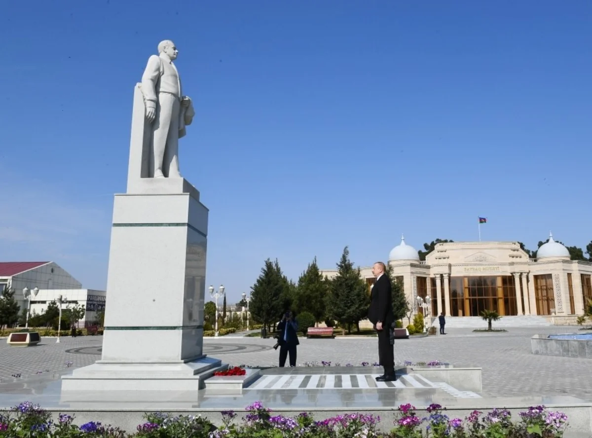 President Ilham Aliyev arrives in Goranboy