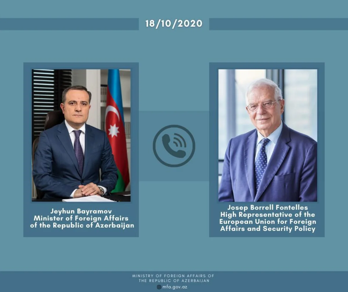 Ceyhun Bayramov Aİ rəsmisini Ermənistanın təxribatları barədə məlumatlandırıb