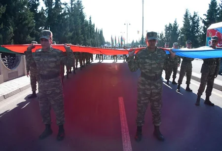 Ağdamda keçirilən Bayraq yürüşü başa çatıb - FOTOREPORTAJ - YENİLƏNİB