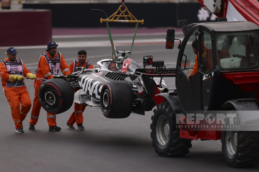 Formula 1: Haas pilotu Azərbaycan Qran-prisində qəza törədib