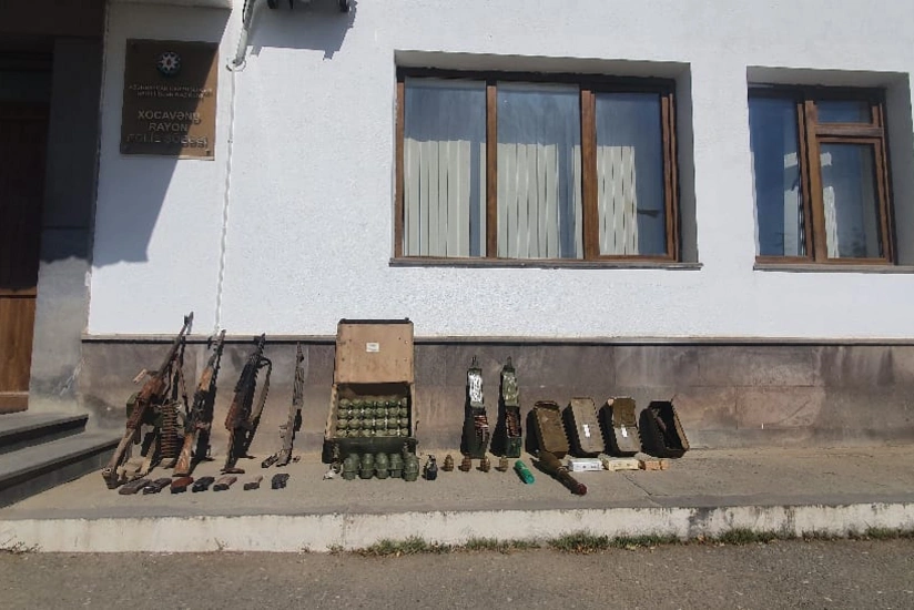 Weapons and ammunition abandoned by Armenians found in Khojavand