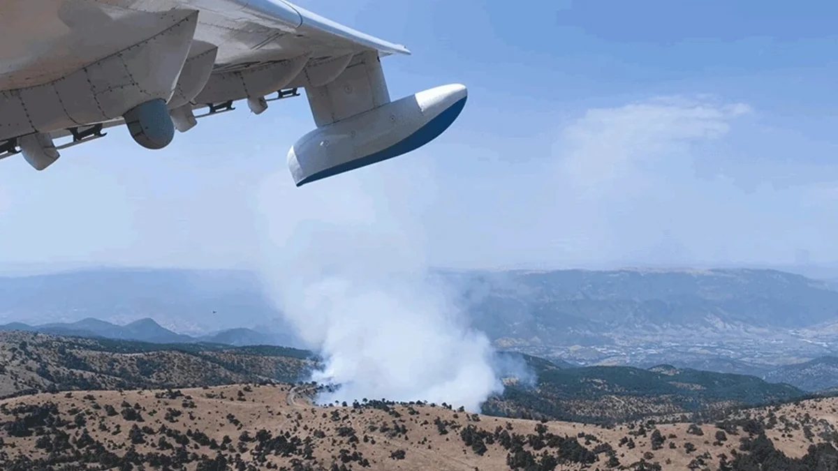 Əskişəhərdə meşə yanır, helikopterlər cəlb olunub