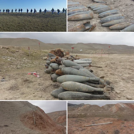 Xızıda 9 ədəd partlamamış hərbi sursat aşkar edilib