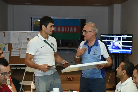 ​Rio-de-Janeyronun Atletlər kəndində cüdoçularımız Rüstəm Orucov və Orxan Səfərovun mükafatlandırılma mərasimi keçirilib - FOTO