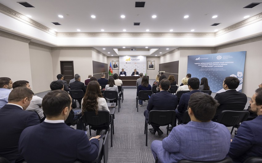 “Media nümayəndələrinin dağ-mədən sahəsində məlumatlılığının artırılması” layihəsində iştirak etmiş jurnalistlərlə görüş keçirilib