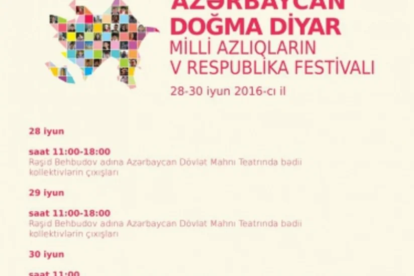 Bakıda Milli Azlıqların V Respublika Festivalı keçiriləcək