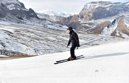 President Ilham Aliyev and first lady Mehriban Aliyeva viewed work done at Shahdag Tourism Center