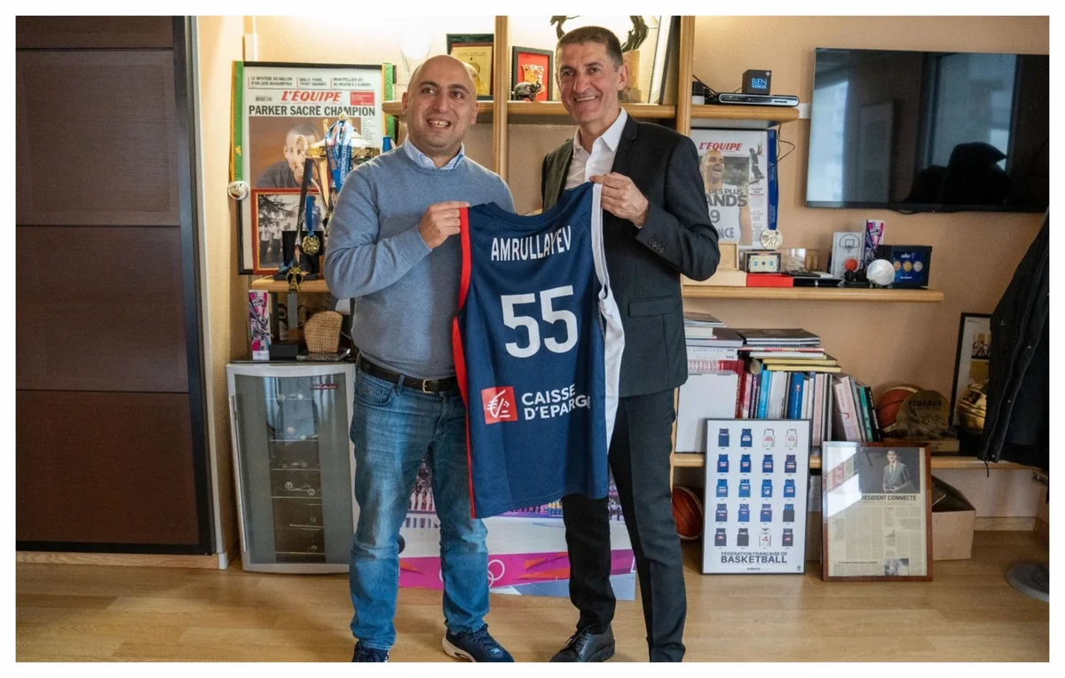 Azərbaycan Basketbol Federasiyasının prezidenti Parisdə həmkarı ilə görüşüb