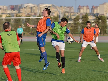 Bakı Olimpiya Stadionunda Milli Mətbuat Gününə həsr olunmuş mini-turnir keçirilib