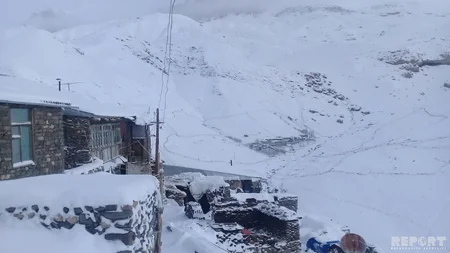Quba rayonuna 16 sm. hündürlüyündə qar yağıb - FOTO