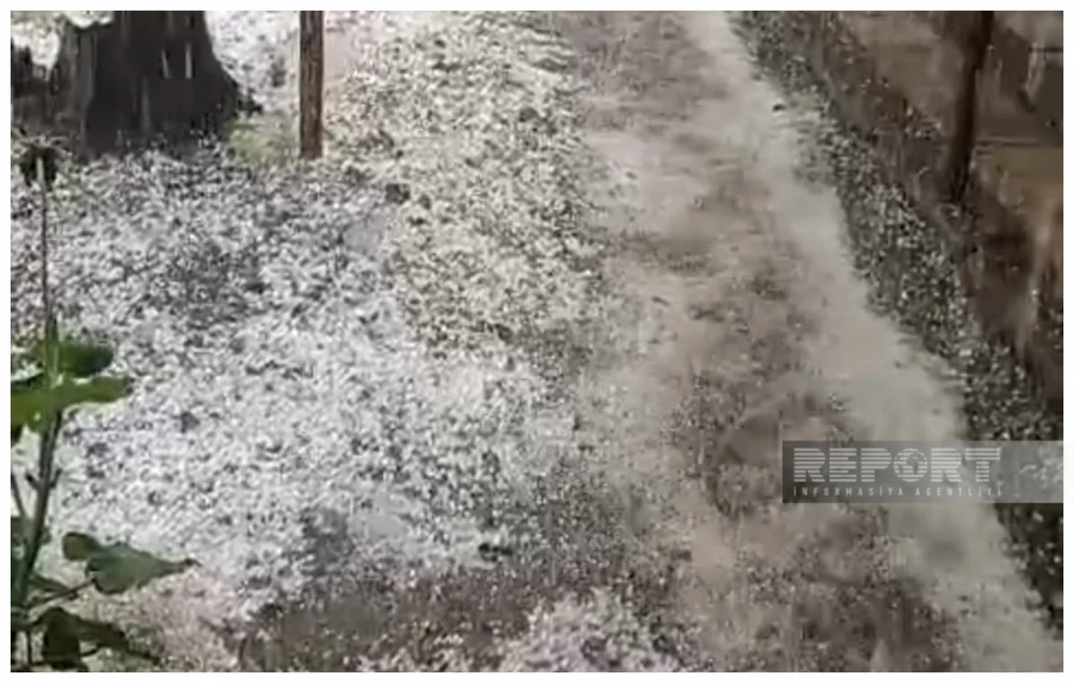 Ordubadın dağlıq kəndlərinə dolu yağıb