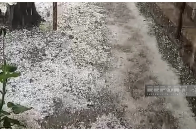 Ordubadın dağlıq kəndlərinə dolu yağıb