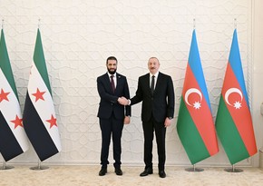 Prezident İlham Əliyevin Suriyanın keçid dövrü Prezidenti ilə geniş tərkibdə görüşü olub - YENİLƏNİB