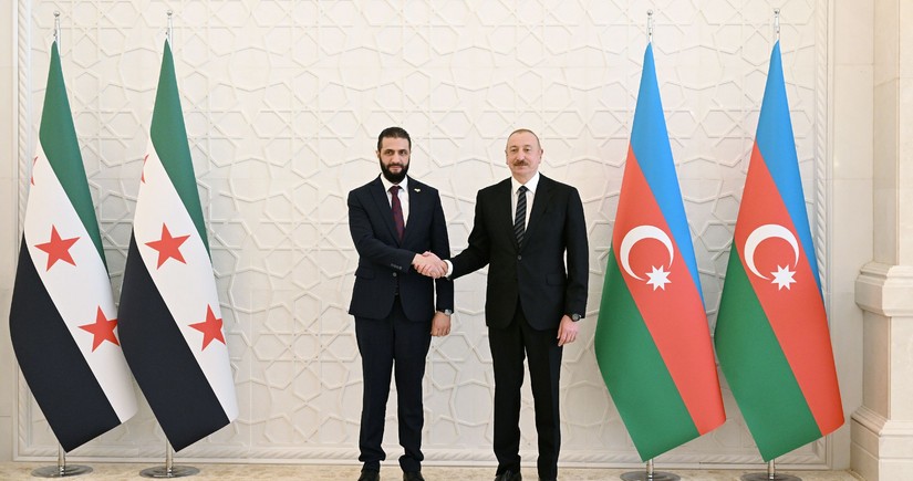 President Ilham Aliyev had expanded meeting with Transitional President of Syria 