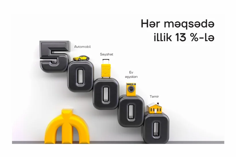 Yelo Bankdan planlarınız üçün 50 000 manata qədər kredit