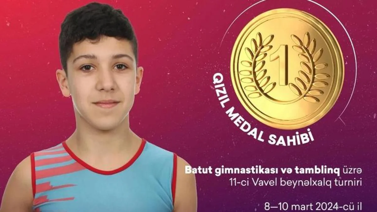 Azərbaycan gimnastı Polşada qızıl medal qazanıb