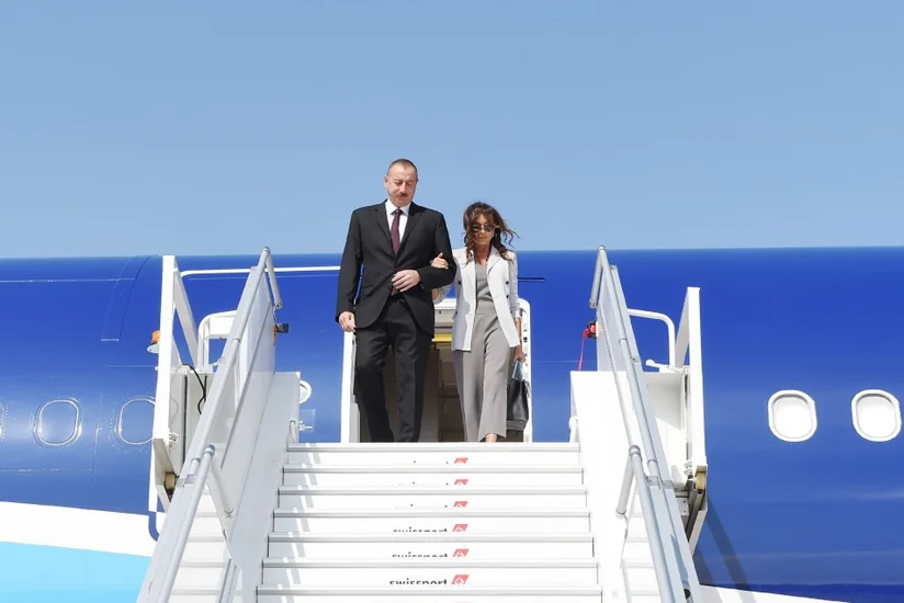 President Ilham Aliyev arrives in the United States for visit