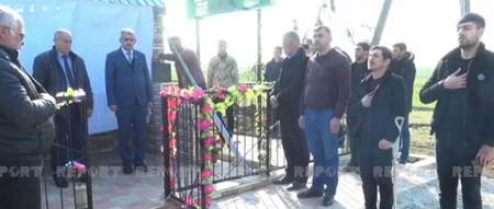 Vətən müharibəsi şəhidinin xatirəsinə inşa edilən bulağın açılışı olub